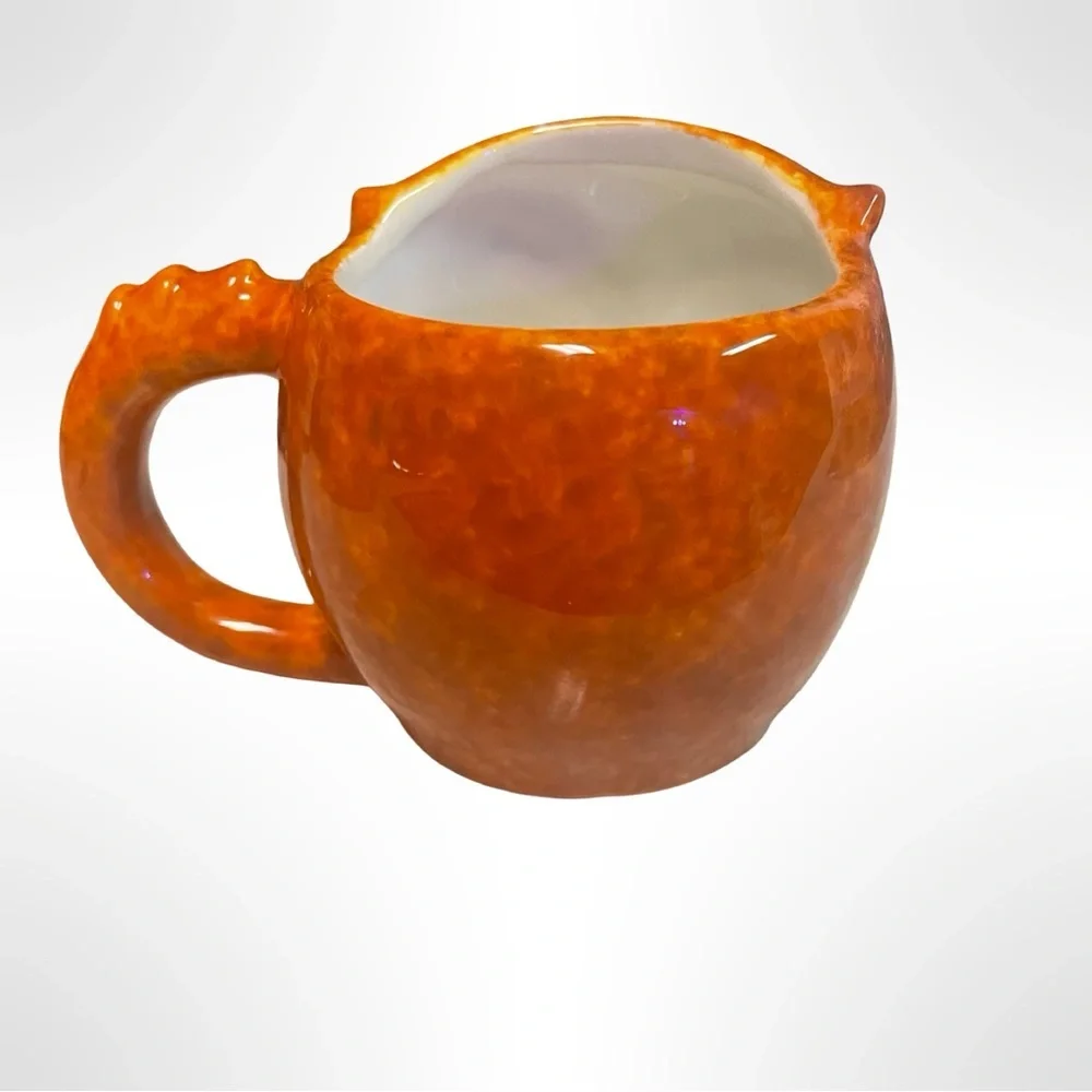Sur La Table Owl Ceramic Mug - Orange‎ and Cream